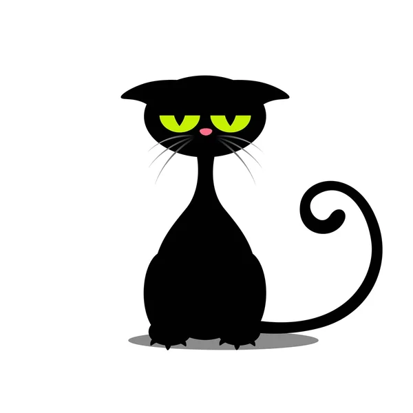 Vector Black Cat — Stock Vector