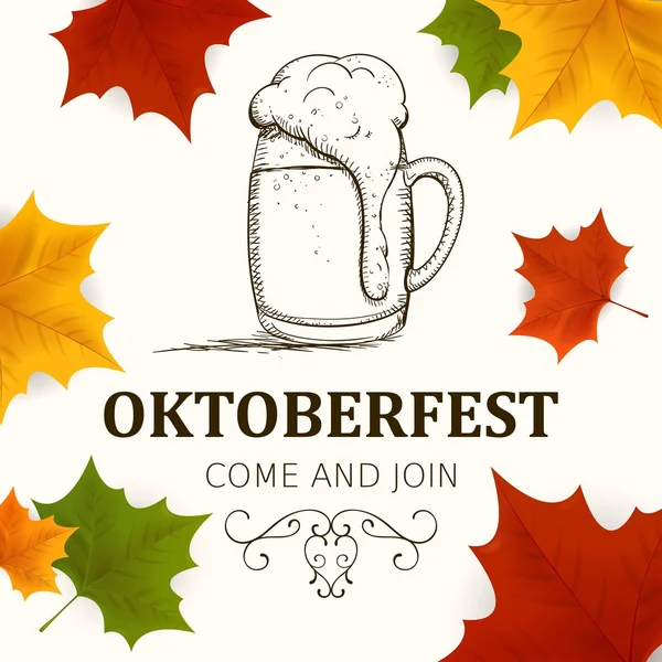 Tło wektor Oktoberfest — Wektor stockowy