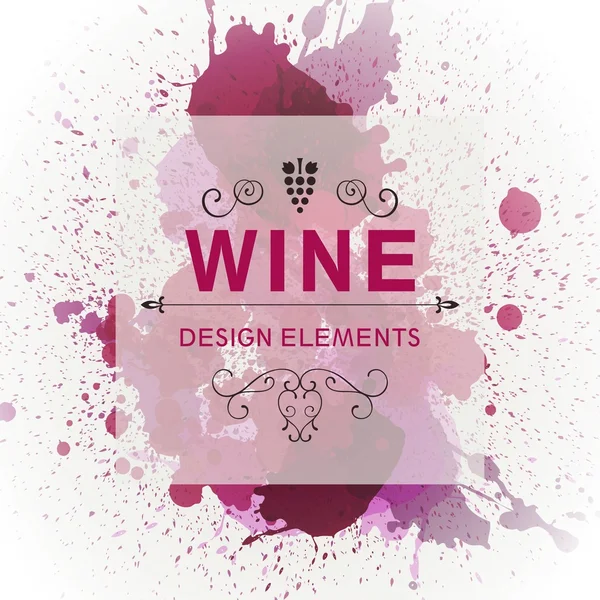 Plantilla de diseño de vino vector — Vector de stock