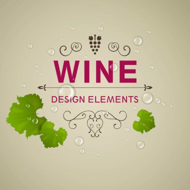 Vektör dekoratif şarap arka plan