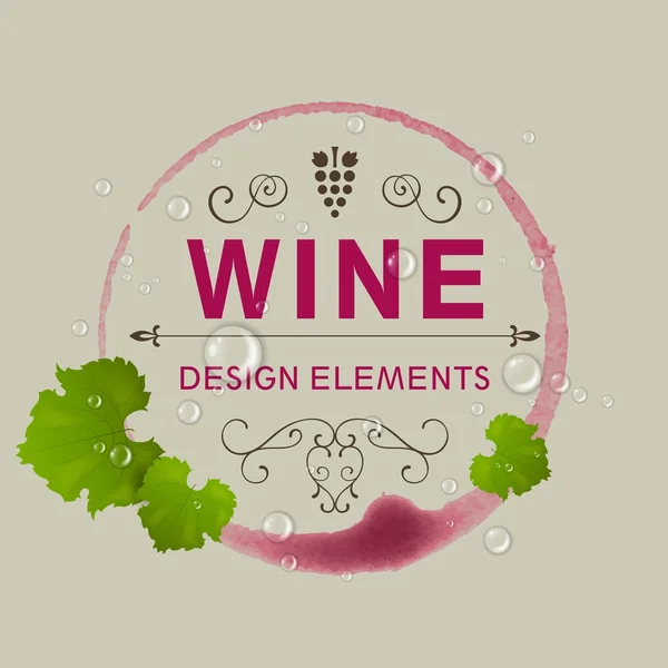 Vektör şarap tasarım şablonu — Stok Vektör