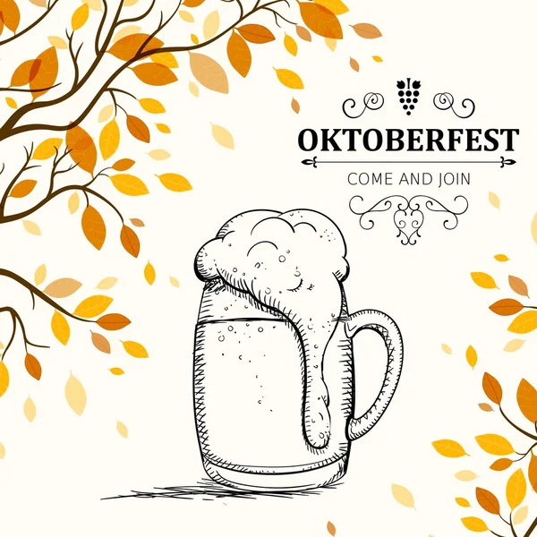 Tło wektor Oktoberfest — Wektor stockowy