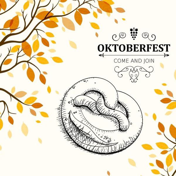 Vector Oktoberfest achtergrond — Stockvector