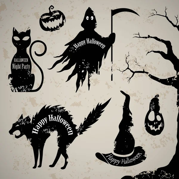 Vector elementos de diseño de Halloween — Vector de stock