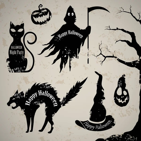 Elementi di design vettoriale Halloween — Vettoriale Stock