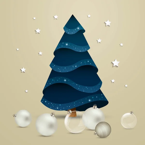 Arbre de Noël vectoriel — Image vectorielle