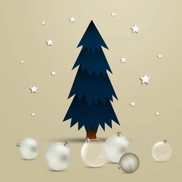 Vektorový vánoční strom — Stockový vektor