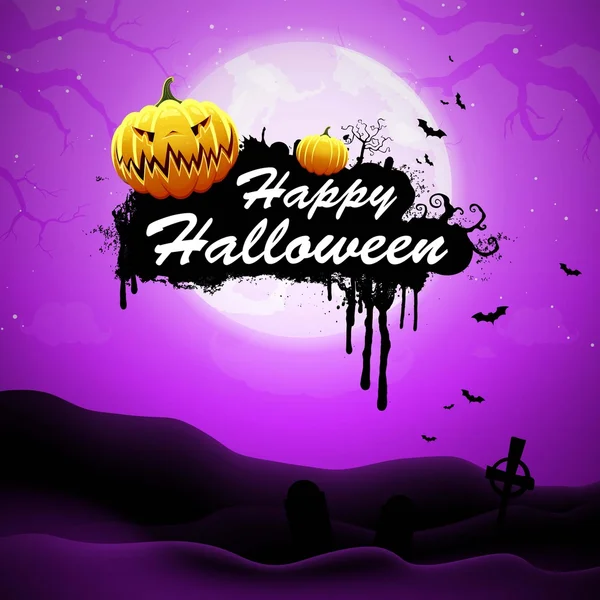 Vector Happy Halloween Party bakgrunden Design — Stock vektor