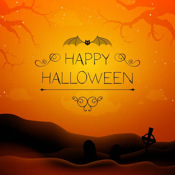 Vector Feliz Halloween fiesta fondo diseño — Vector de stock