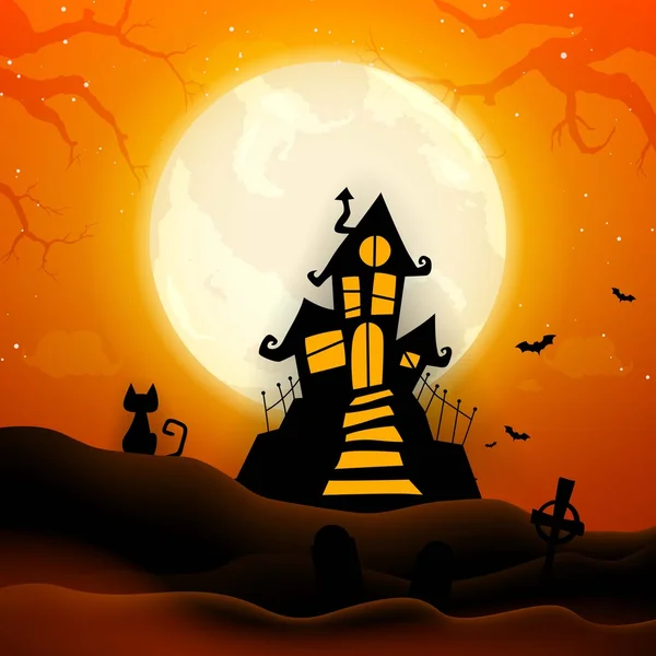 Vector Feliz Halloween fiesta fondo diseño — Archivo Imágenes Vectoriales