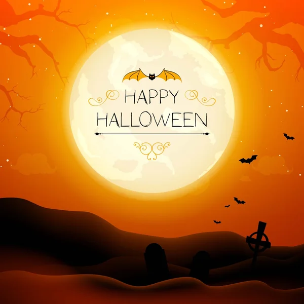 Vettoriale felice Halloween partito sfondo design — Vettoriale Stock