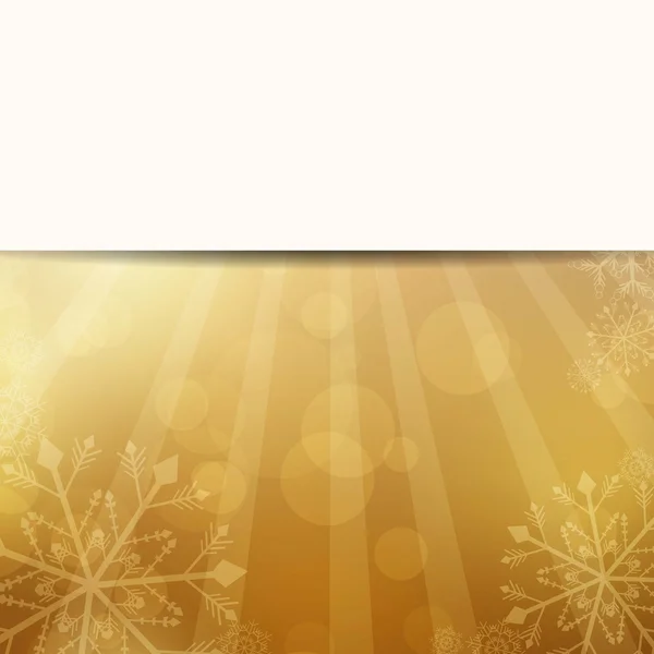 Vectorillustratie van een gouden Kerstmis achtergrond — Stockvector