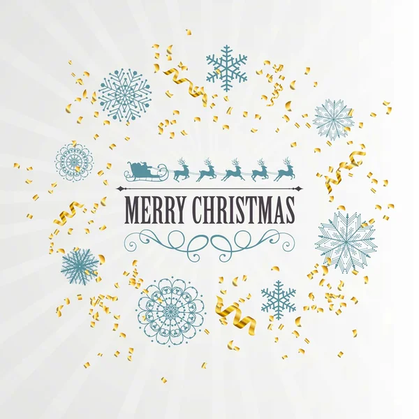 Vector Christmas Design with Snowflakes — Stock Vector