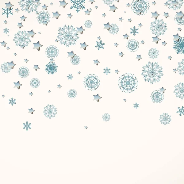 Vetor de fundo de natal com flocos de neve — Vetor de Stock