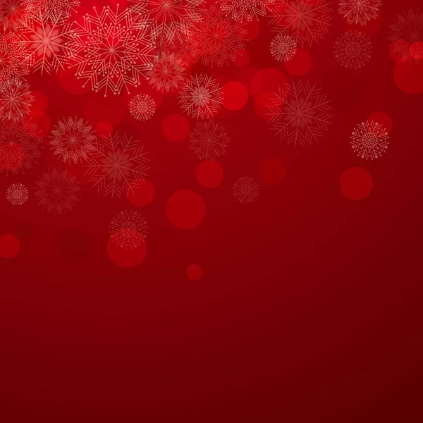 Fondo de Navidad vectorial con copos de nieve y estrellas — Vector de stock