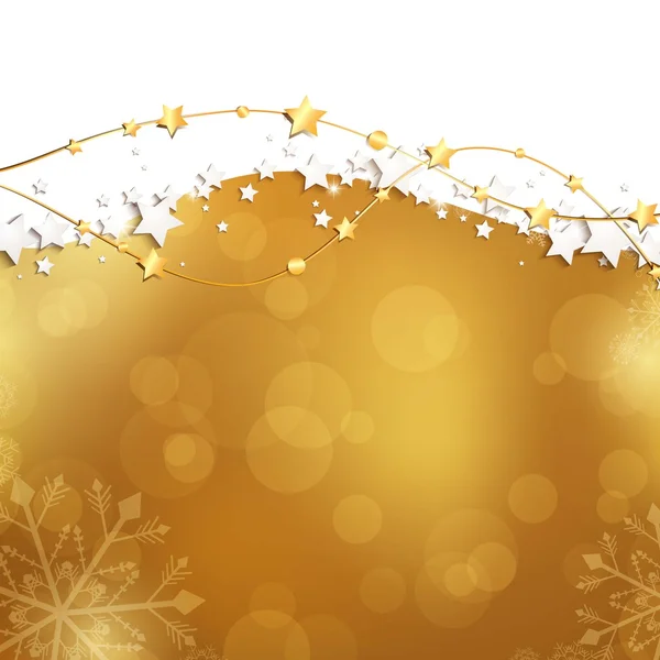 Vector Golden Christmas Background — Stock Vector