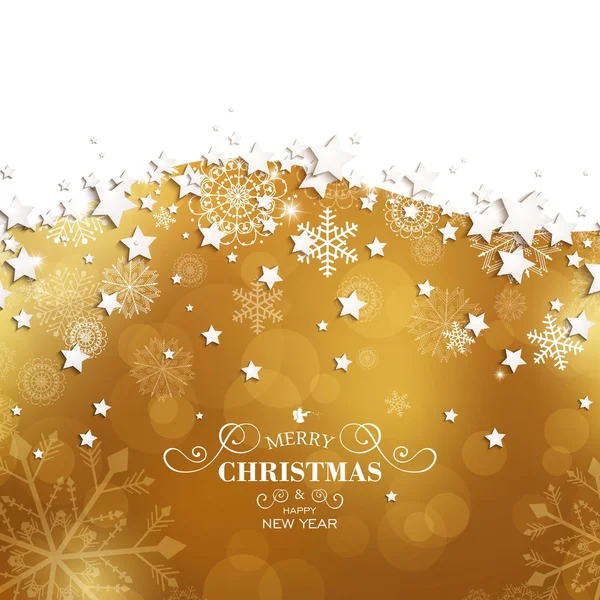 ゴールデン クリスマスのベクトルの背景 — ストックベクタ