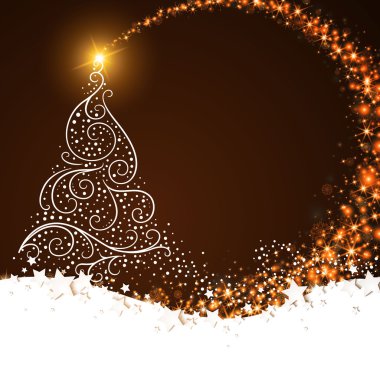 Vektör stilize Noel ağacı