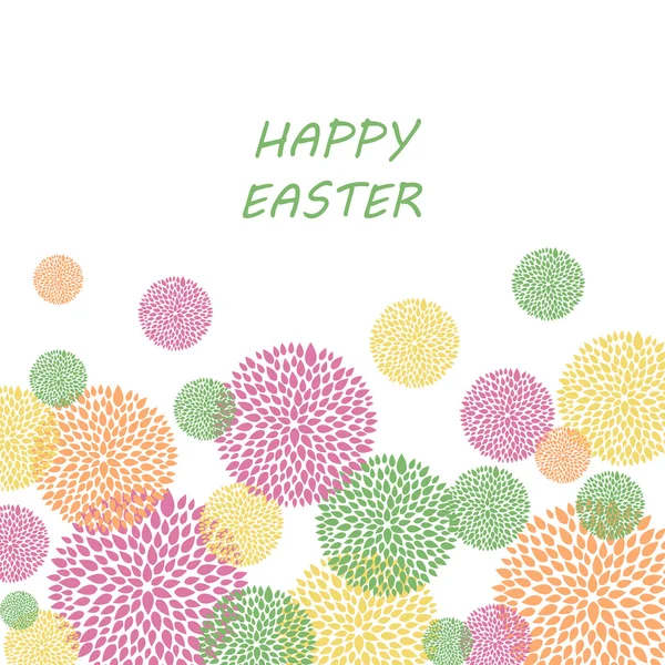 Vector Illustration of a Colorful Happy Easter Greeting Card Design — Stock Vector