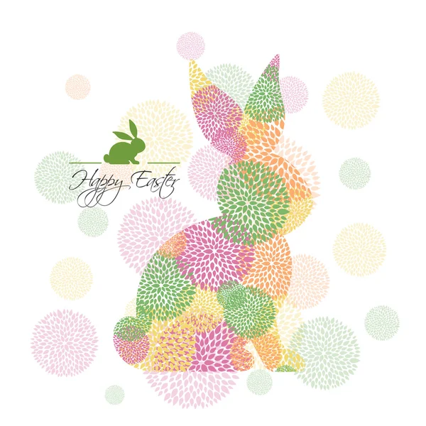 Vector Illustration of a Colorful Happy Easter Greeting Card Design — Stock Vector