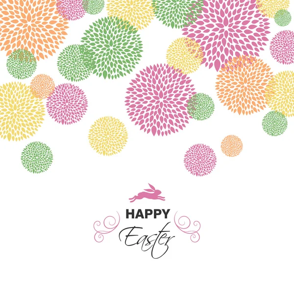 Vector Illustration of a Colorful Happy Easter Greeting Card Design — Stock Vector