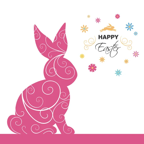 Vector Illustration of a Colorful Happy Easter Greeting Card Design — Stock Vector