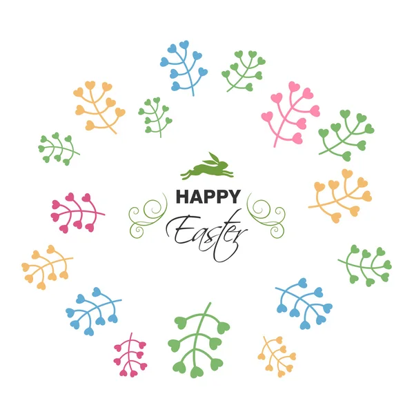 Vector Illustration of a Colorful Happy Easter Greeting Card Design — Stock Vector