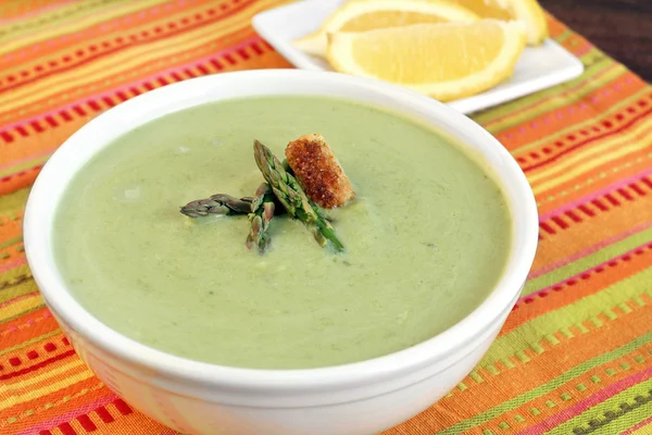 Nata de sopa de espargos — Fotografia de Stock