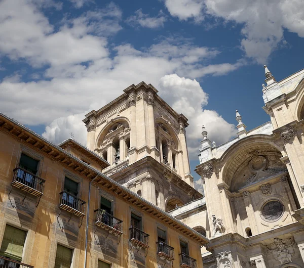 Granada Cathedral (domkyrkan av inkarnationen) i gotiska och spanska renässansstil, Andalusien, Spanien — Stockfoto