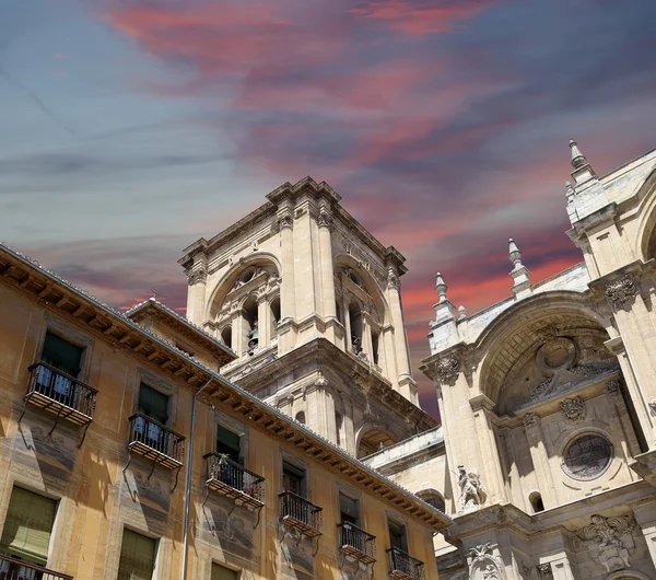 Granada Cathedral (Cathedral of the Incarnation) in gothic and spanish renaissance style, Andalucia, Spain — Stock Photo, Image