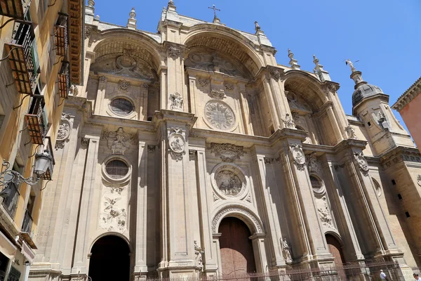 Granada Cathedral (Cathedral of the Incarnation) in gothic and spanish renaissance style, Andalucia, Spain — Stock Photo, Image