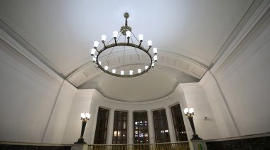  Metro İstasyonu Park Kultury (Koltsevaya hat), Moskova, Rusya. 01.01.1950 içinde açıldığı 