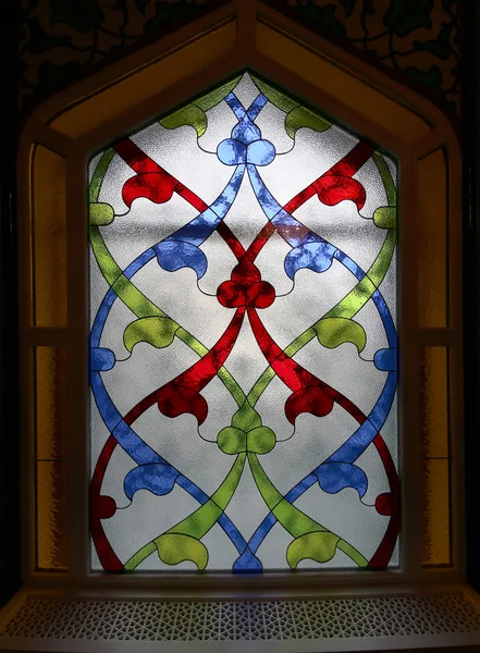 Bleiglasfenster. moskauer kathedrale moschee (innen), russland -- die wichtigste moschee in moskau — Stockfoto