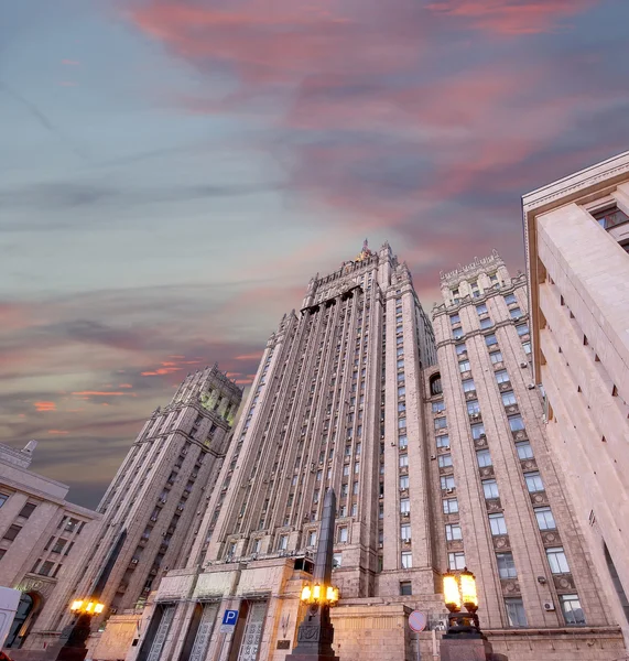 Rusya Federasyonu Dışişleri Bakanlığı, Smolenskaya Meydanı, Moskova, Rusya — Stok fotoğraf