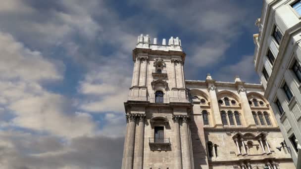 Kathedrale von Malaga - ist eine Renaissance-Kirche in der Stadt Malaga, Andalusien, Südspanien. Es wurde zwischen 1528 und 1782 erbaut; auch das Innere ist im Renaissancestil gehalten — Stockvideo