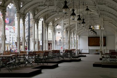 Karlovy Vary (Carlsbad)--ünlü spa şehirde western Bohemia, Çek Cumhuriyeti'nde çok popüler turizm