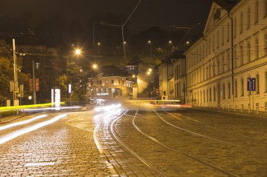 Prag ve Czech Cumhuriyeti 'nin gece görüşü