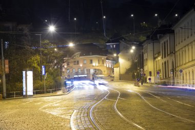 Prag ve Czech Cumhuriyeti 'nin gece görüşü