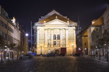 Eski kasaba evleri (gece görünümü) Prag, Çek Cumhuriyeti