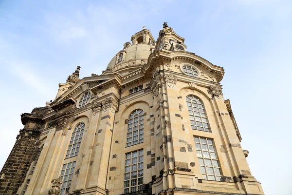 The Dresden Frauenkirche ( literally Church of Our Lady) is a Lutheran church in Dresden, Germany — Stock Photo, Image