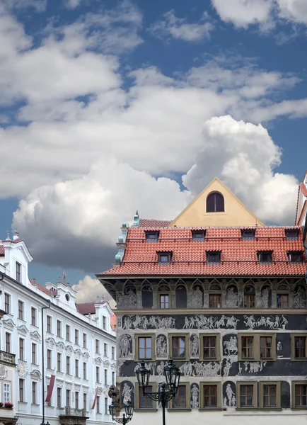 Gamla stan hus i Prag, Tjeckien — Stockfoto