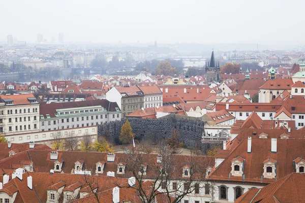 Krajobraz Pragi z góry, Republika Czeska — Zdjęcie stockowe