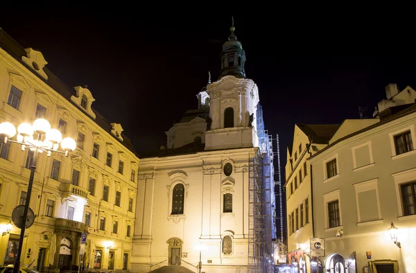 Case vechi (vedere de noapte) în Praga, Republica Cehă — Fotografie, imagine de stoc