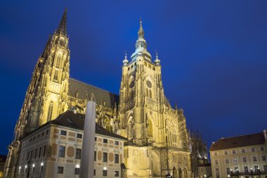 Çek Cumhuriyeti Prag Şatosu 'ndaki Aziz Vitus Katedrali (Roma Katolik Katedrali) 