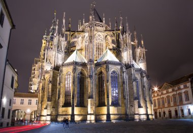 Çek Cumhuriyeti Prag Şatosu 'ndaki Aziz Vitus Katedrali (Roma Katolik Katedrali) 