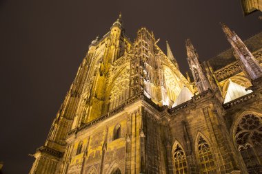 Çek Cumhuriyeti Prag Şatosu 'ndaki Aziz Vitus Katedrali (Roma Katolik Katedrali) 