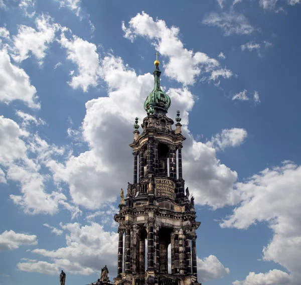 Hofkirche o Cattedrale della Santissima Trinità - chiesa barocca a Dresda, Sachsen, Germania — Foto Stock