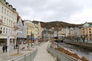 Karlovy Vary (Carlsbad)--ünlü spa şehirde western Bohemia, Çek Cumhuriyeti'nde çok popüler turizm