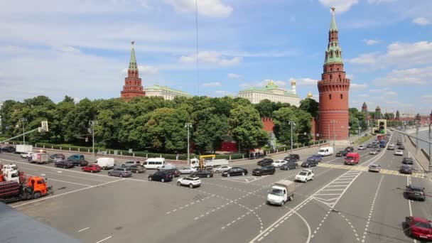 Moscou Kremlin par une journée d'été ensoleillée, Russie — Video