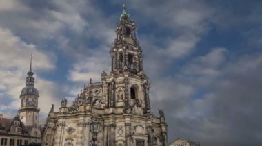 hofkirche veya kutsal üçlü - dresden, sachsen, Almanya Barok kilise katedral 